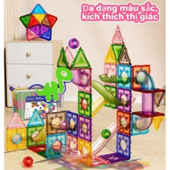 Đồ chơi lắp ráp, xếp hình thả bóng 3D chủ đề không gian kèm hộp đựng cho bé