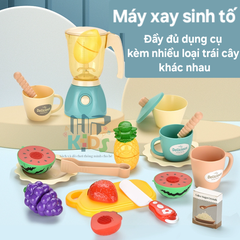 Đồ chơi máy xay sinh tố, hoa quả kèm đầy đủ dụng cụ cho bé. Đồ chơi thông minh cho bé