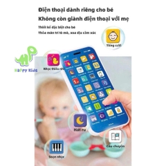 Đồ chơi hình điện thoại thông minh Tiếng Việt cho bé kèm nhạc âm thanh và kể chuyện, đồ chơi âm thanh dành cho bé