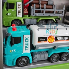 Bộ Xe Cứu Hỏa & Xe Bus Giáo Dục, Đồ Chơi Mô Hình Cao Cấp Kèm Đèn và Nhạc, Phù Hợp Trẻ 3+ Tuổi