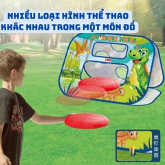 Đồ chơi vận động 3 trong 1 cho bé - Đá bóng, ném phi tiêu, Bóng rổ gáp gọn và nhiều dụng cụ cho bé chơi