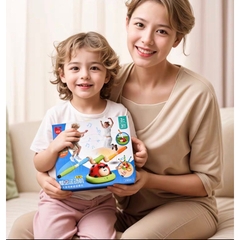 Đồ chơi vận động 3 trong 1 cho bé nhảy cao, ném vòng, tên lử a bay có âm nhạc kèm remote điều khiển