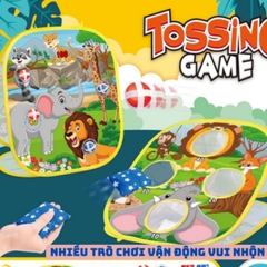 Đồ chơi vận động 3 trong 1 cho bé - Đá bóng, ném phi tiêu, Bóng rổ gáp gọn và nhiều dụng cụ cho bé chơi