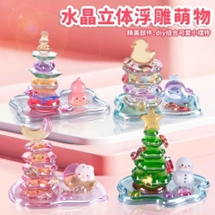 (SIZE TO) Sticker 3D Dán Dập Nổi Miếng Dán Chết Le Sáng Tạo Đồ Trang Trí Nhỏ Nhãn Dán Ba Chiều