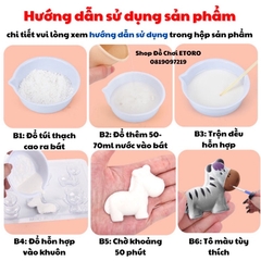Set tự làm thạch cao tô tượng cho bé, kèm màu vẽ, khuôn, cọ v.v....
