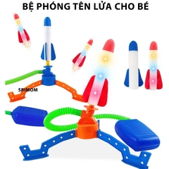 Đồ chơi bệ phóng tên lửa có đèn, đạp bằng chân, cho bé vận động trong nhà và ngoài trời