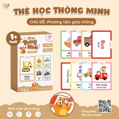 Thẻ học thông minh Mini Flashcard song ngữ Anh - Việt nhiều chủ đề Lalala baby