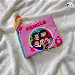 Sách vải song ngữ cho bé, vận động cơ tay, kích thích thị giác, phát triển giác quan hãng Lalala Baby