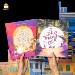 Sách thiếu nhi - Trung Thu - Ai chờ trăng tới - Hộp 2 quyển kèm đèn trung thu cho bé - LionBooks