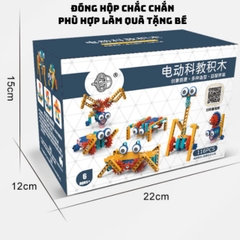 Đồ chơi lắp ráp khoa học Robot, kỹ thuật điện, kỹ sư cơ khí kèm cáp sạc và công tắc