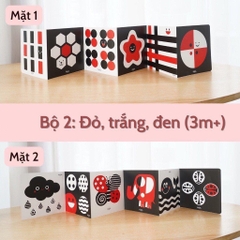 Bộ thẻ gấp kích thích thị giác cho trẻ sơ sinh từ 0-12 tháng Lalala Baby