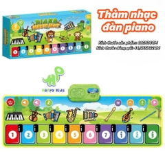 Đồ chơi thảm nhạc đàn piano với 8 loại nhạc cụ kèm âm thanh vui nhộn, có thể xếp lại được.