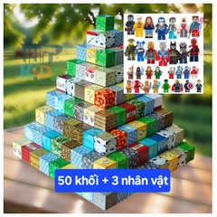 Đồ chơi khối nam châm lắp ráp , xây dưng mô hình minecraft kèm mô hình nhân vật- Qùa tặng cho bé