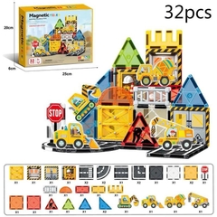 Đồ chơi xếp hình nam châm cầu vồng magnetic Tiles thông minh theo chủ đề, bộ đồ chơi giáo dục lắp ghép cho bé