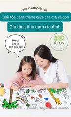 ( TẶNG KÈM KÉO VÀ MÀU) GIẤY CUỘN TRANH TÔ MÀU CẮT DÁN TÔ MÀU 3M CHO BÉ