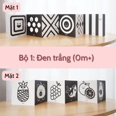 Bộ thẻ gấp kích thích thị giác cho trẻ sơ sinh từ 0-12 tháng Lalala Baby
