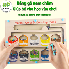 Bảng Gỗ Nam Châm Đa Năng - Học Màu Sắc, Số Đếm & Điều Chỉnh Mục Tiêu Cho Bé 3-6 Tuổi