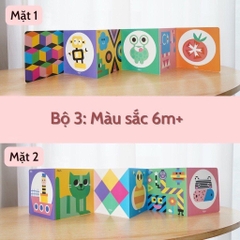 Bộ thẻ gấp kích thích thị giác cho trẻ sơ sinh từ 0-12 tháng Lalala Baby