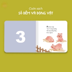 Sách - Bộ sách đầu tiên của bé 5 cuốn bồi cứng - Sách thơ cho bé sơ sinh, 0-6 tháng, 1 tuổi, em bé tập nói phát triển vốn từ  - Lionbooks