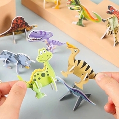 Combo 100 mô hình lắp ráp 3D mini chủ đề noel, côn trùng, máy bay, khủng long