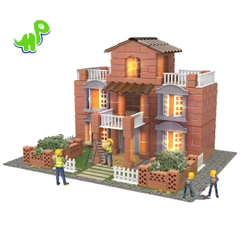 Đồ Chơi Xây Nhà Gạch Mini, Thợ Xây Tí Hon, Xây nhà bằng gạch mini, Đồ chơi giáo dục trí tuệ dành cho bé