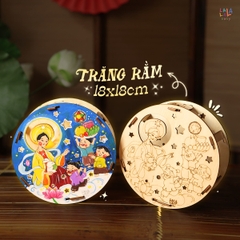 Đèn lồng gỗ Trông Trăng Lalamoon bộ kit tự làm lồng đèn trung thu tô màu thủ công DIY đồ chơi hình con vật