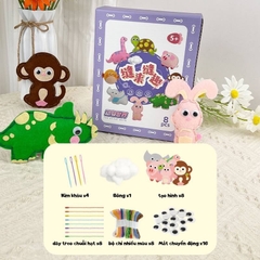 DIY Bộ đồ chơi dụng cụ may vá thủ công, cho bé kèm kim khâu và chỉ, bộ đồ chơi dụng cụ máy vá cho bé
