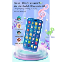 Đồ chơi hình điện thoại thông minh Tiếng Việt cho bé kèm nhạc âm thanh và kể chuyện, đồ chơi âm thanh dành cho bé