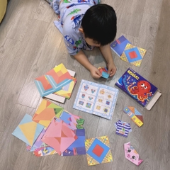 BỘ GẤP GIẤY FUN ORIGAMI có in hình đáng yêu kèm sách hướng dẫn cho bé trai bé gái