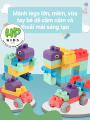 Đồ chơi lắp ráp size lớn cao su mềm cho bé