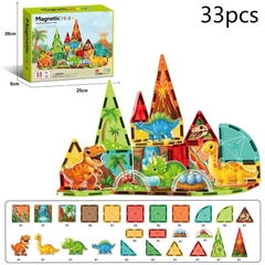 Đồ chơi xếp hình nam châm cầu vồng magnetic Tiles thông minh theo chủ đề, bộ đồ chơi giáo dục lắp ghép cho bé