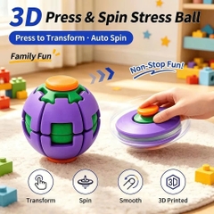 Bóng Xoay 3D Fidget Spinner, Quả Cầu Con Quay Biến Hình Giúp Giải Trí, Giảm Căng Thẳng Hiệu Quả