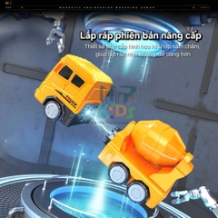 Đồ chơi Robot người máy, 6 xe kết hợp lại thành robot, lắp ráp kết hợp nam châm