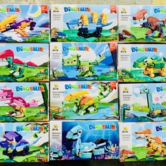 Bộ lắp ráp khủng long, xe cứu hỏa, động vật, 12 con giáp vui nhộn cho bé