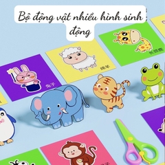 Bộ cắt giấy thủ công PAPER CUT 180 tờ gồm nhiều chủ đề tặng kèm kéo giúp bé rèn luyện tính kiên trì và khéo léo