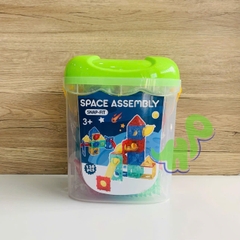 Đồ chơi lắp ráp, xếp hình thả bóng 3D chủ đề không gian kèm hộp đựng cho bé