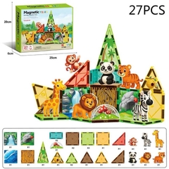 Đồ chơi xếp hình nam châm cầu vồng magnetic Tiles thông minh theo chủ đề, bộ đồ chơi giáo dục lắp ghép cho bé