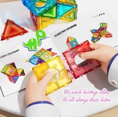 Đồ chơi lắp ráp, xếp hình thả bóng 3D chủ đề không gian kèm hộp đựng cho bé