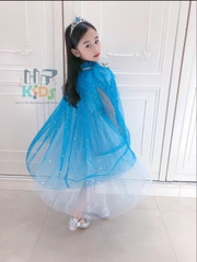 Áo choàng hóa trang công chúa Elsa, Anna cho bé  kèm vương miệng, gậy phép thuật và nhiều phụ kiện cho bé
