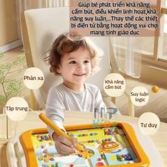 Đồ chơi giải đố mê cung, phân loại màu sắc bằng nam châm hình thỏ đáng yêu