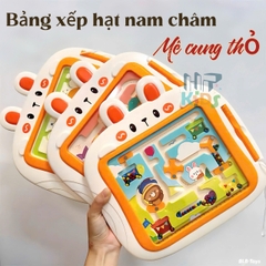 Đồ chơi giải đố mê cung, phân loại màu sắc bằng nam châm hình thỏ đáng yêu