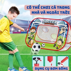 Đồ chơi vận động 3 trong 1 cho bé - Đá bóng, ném phi tiêu, Bóng rổ gáp gọn và nhiều dụng cụ cho bé chơi