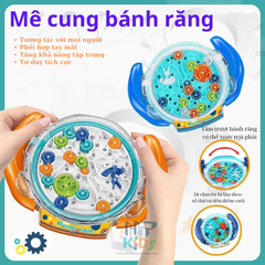 Đồ chơi ln bi đi qua mê cung bánh răng cưa, rèn luyện khả năng tập trung và vận động tinh cho bé