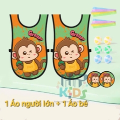 Set áo chơi trò ném bóng dính, kèm bóng và ruy băng cho bé và ba mẹ vui chơi. Đồ chơi vận động
