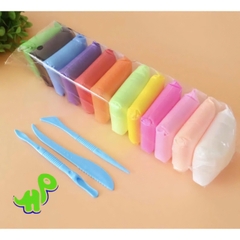 Đất sét tự khô Nhật 12/24 màu SMARTKIDS đất nặn tự khô cao cấp siêu nhẹ dành cho bé làm butter slime