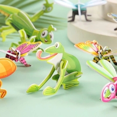 Combo 100 mô hình lắp ráp 3D mini chủ đề noel, côn trùng, máy bay, khủng long