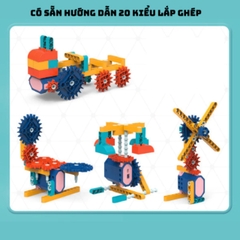Đồ chơi lắp ráp khoa học Robot, kỹ thuật điện, kỹ sư cơ khí kèm cáp sạc và công tắc
