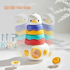 Đồ chơi xếp tháp lật đật kèm trứng cho bé
