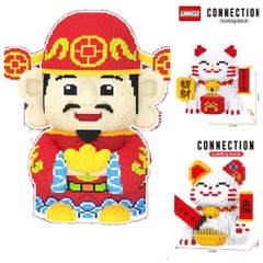 Bộ Đồ Chơi Lắp Ráp Mèo Thần Tài, Ông Thần Tài Phong Thủy Tài Lộc, Giúp Trẻ Tăng Tư Duy Bộ Lắp Ráp Tháo Lắp