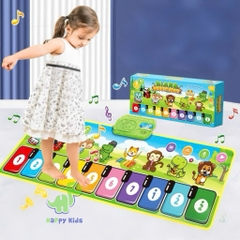 Đồ chơi thảm nhạc đàn piano với 8 loại nhạc cụ kèm âm thanh vui nhộn, có thể xếp lại được.
